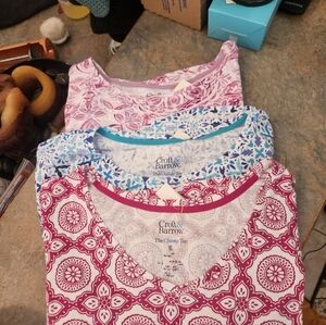 $5 EACH - Croft & Barrow Women's Short Sleeve Tops - Pink, Blue, Red Patterns